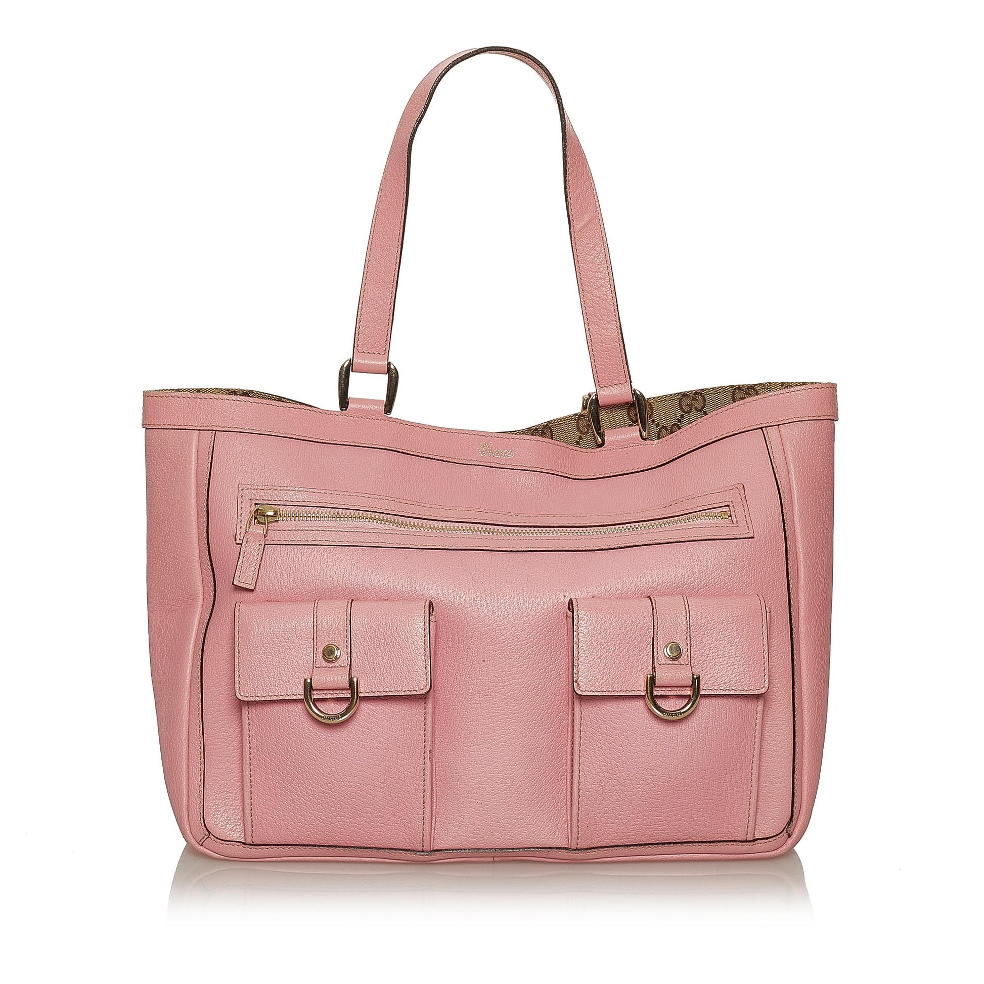 Gucci Abbey Iris SHG Leather Calf Pink Tote Bag