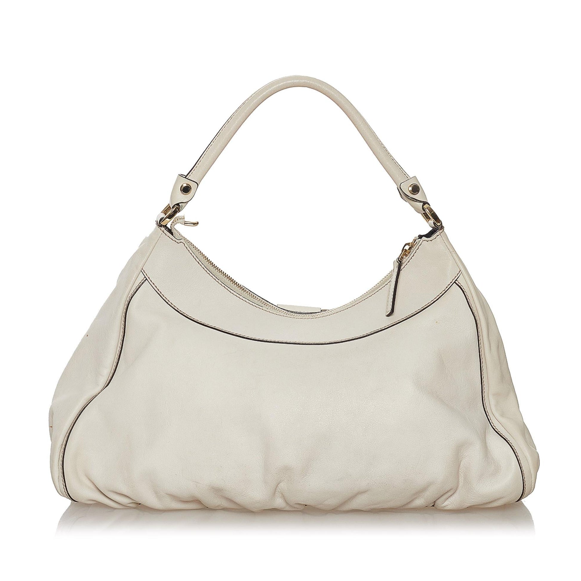 Gucci Abbey SHG Leather Calf White Shoulder Bag