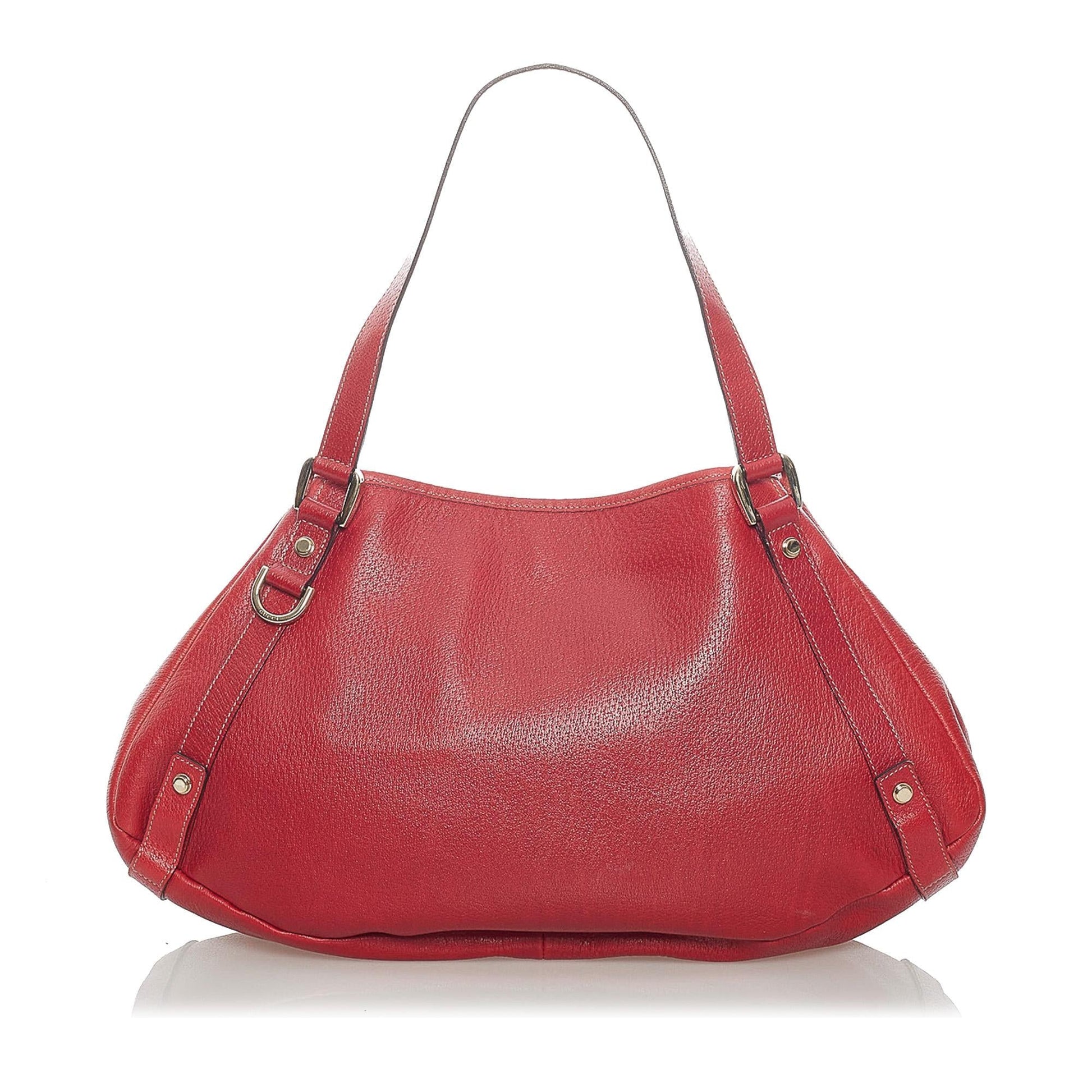 Gucci Abbey SHG Leather Calf Red Tote Bag