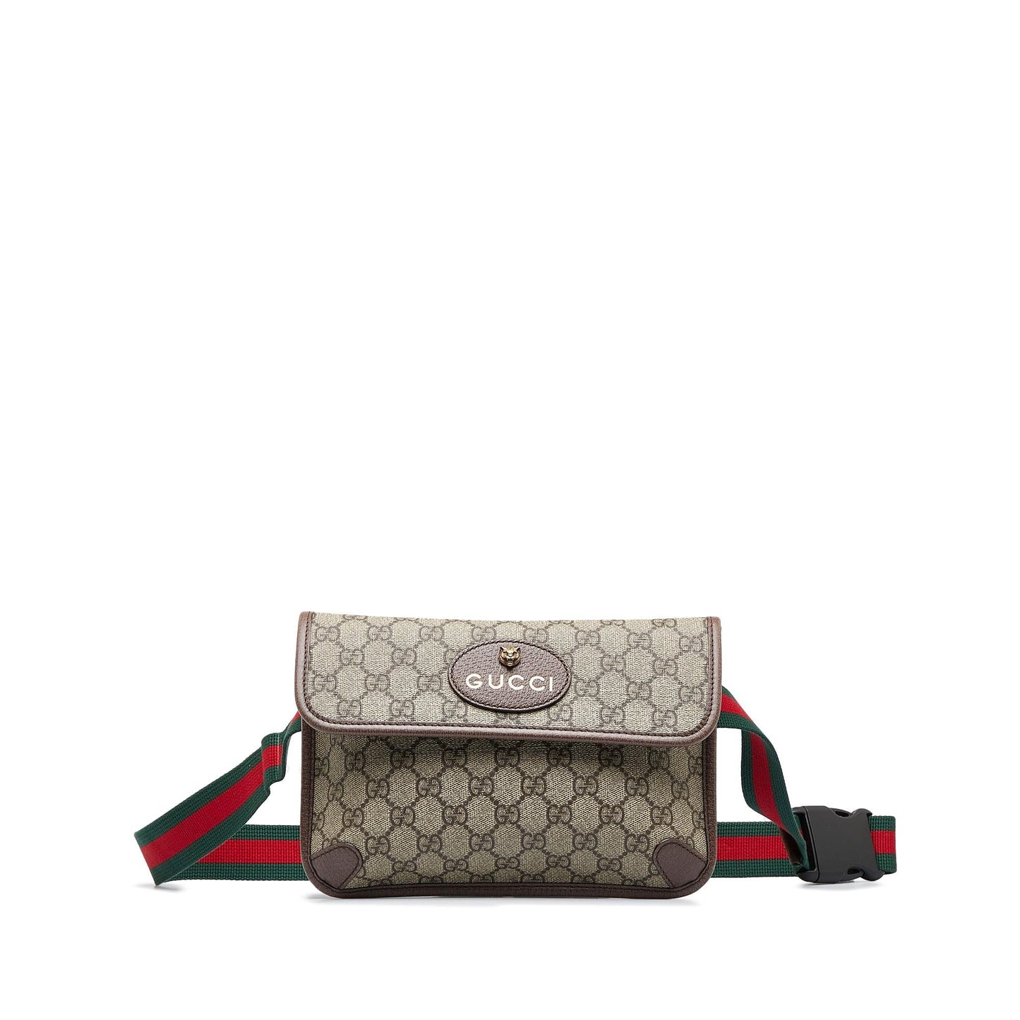 Gucci Animalier GG Supreme Belt SHG-R4Yuhs Canvas Brown Accessory