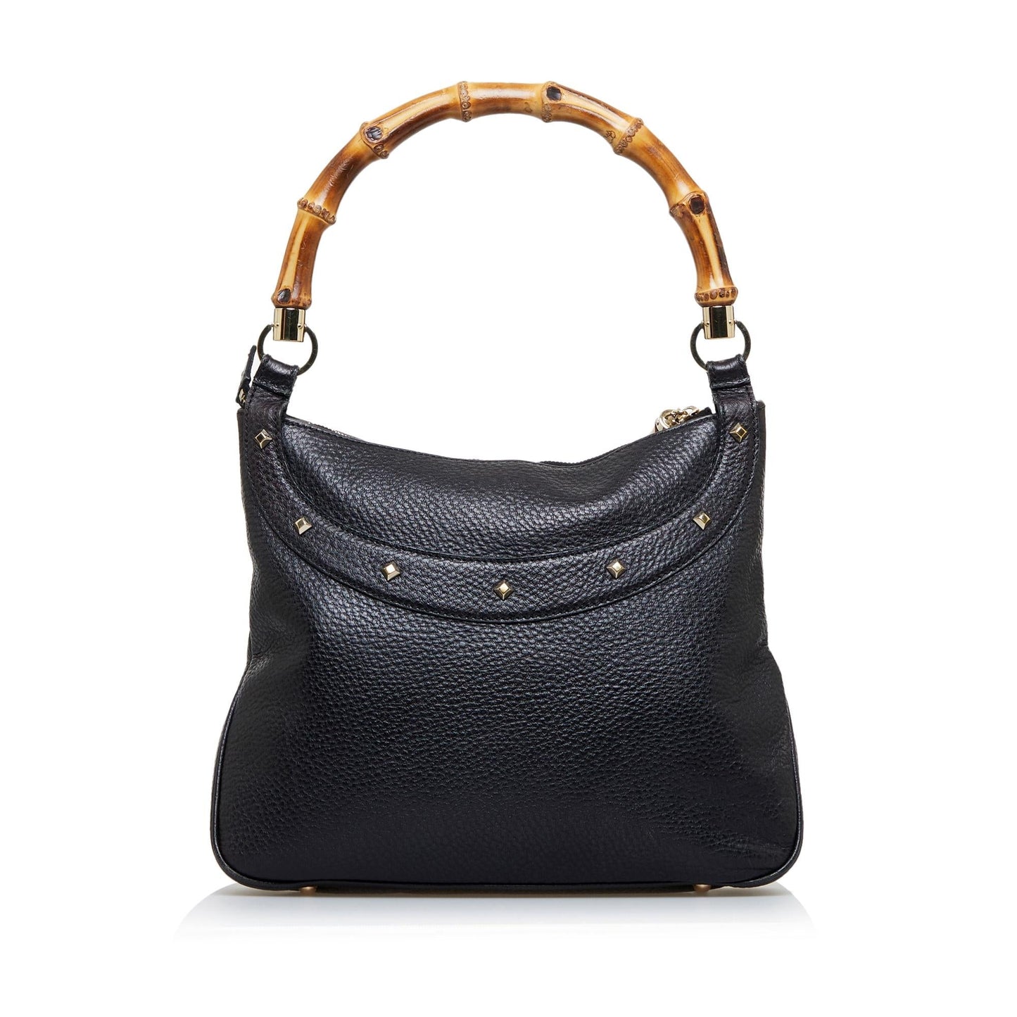 Gucci Anita Bamboo SHG-li9Kxh Calf Black Satchel Bag