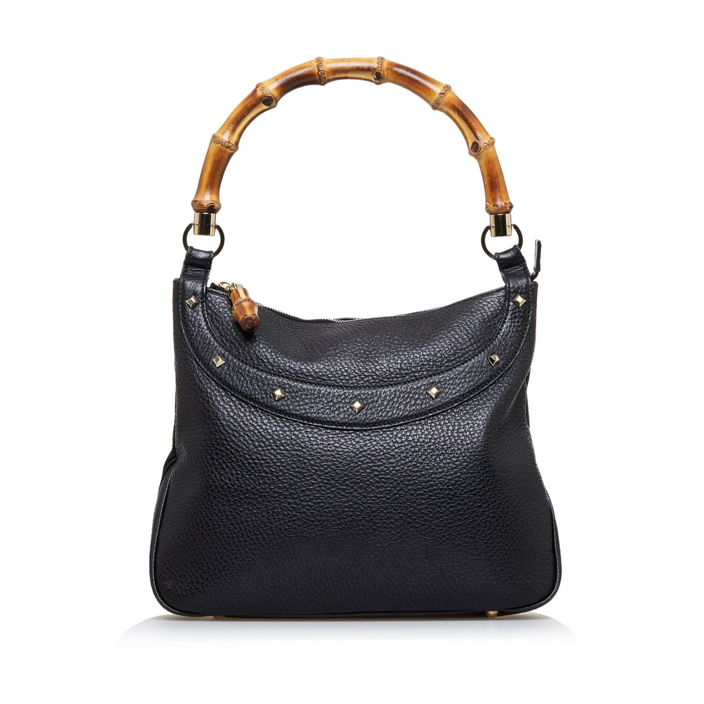 Gucci Anita Bamboo SHG-li9Kxh Calf Black Satchel Bag