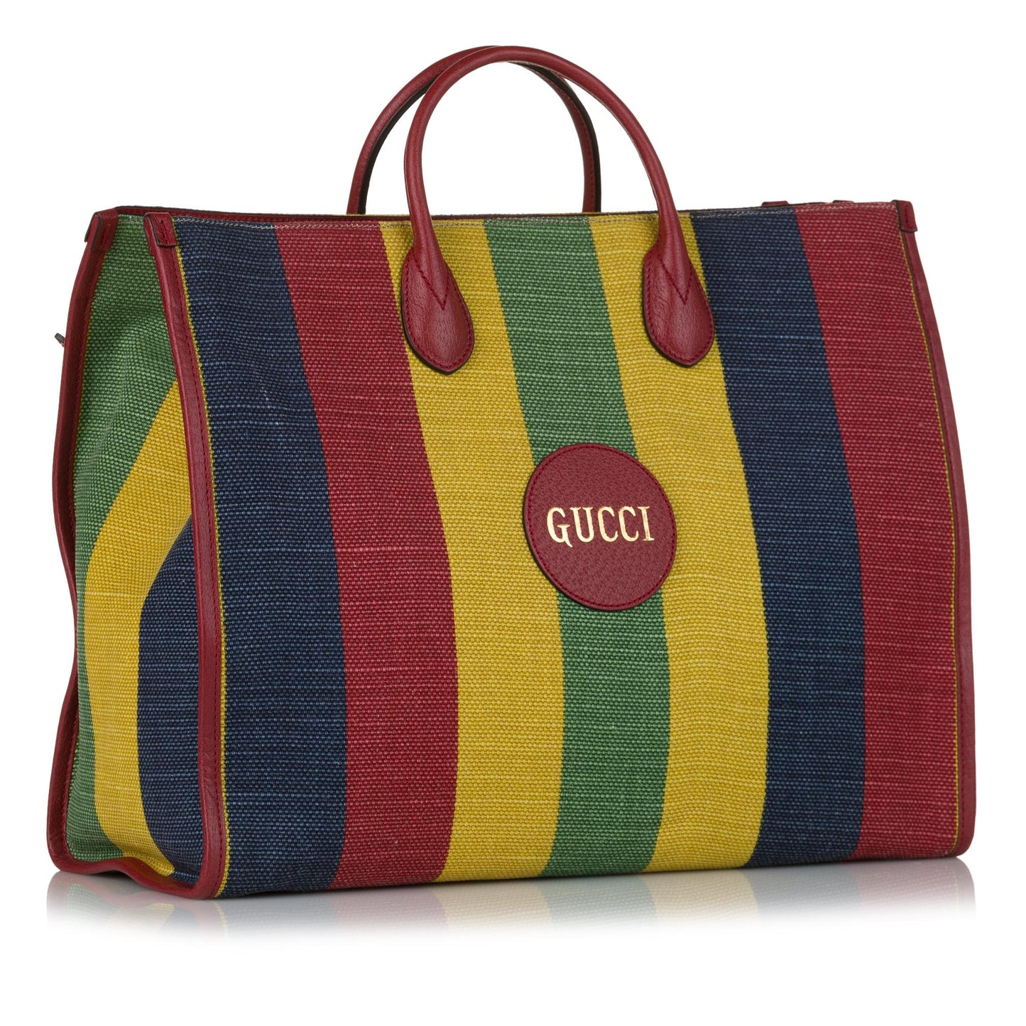 Gucci Baiadera Stripe SHG-ddvpMT Canvas Satchel Bag