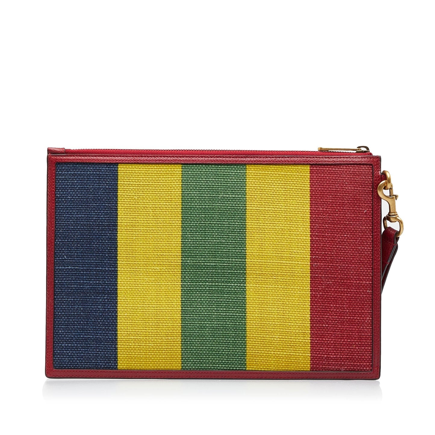 Gucci Baiadera Striped SHG-ODU98a Canvas Clutch Bag