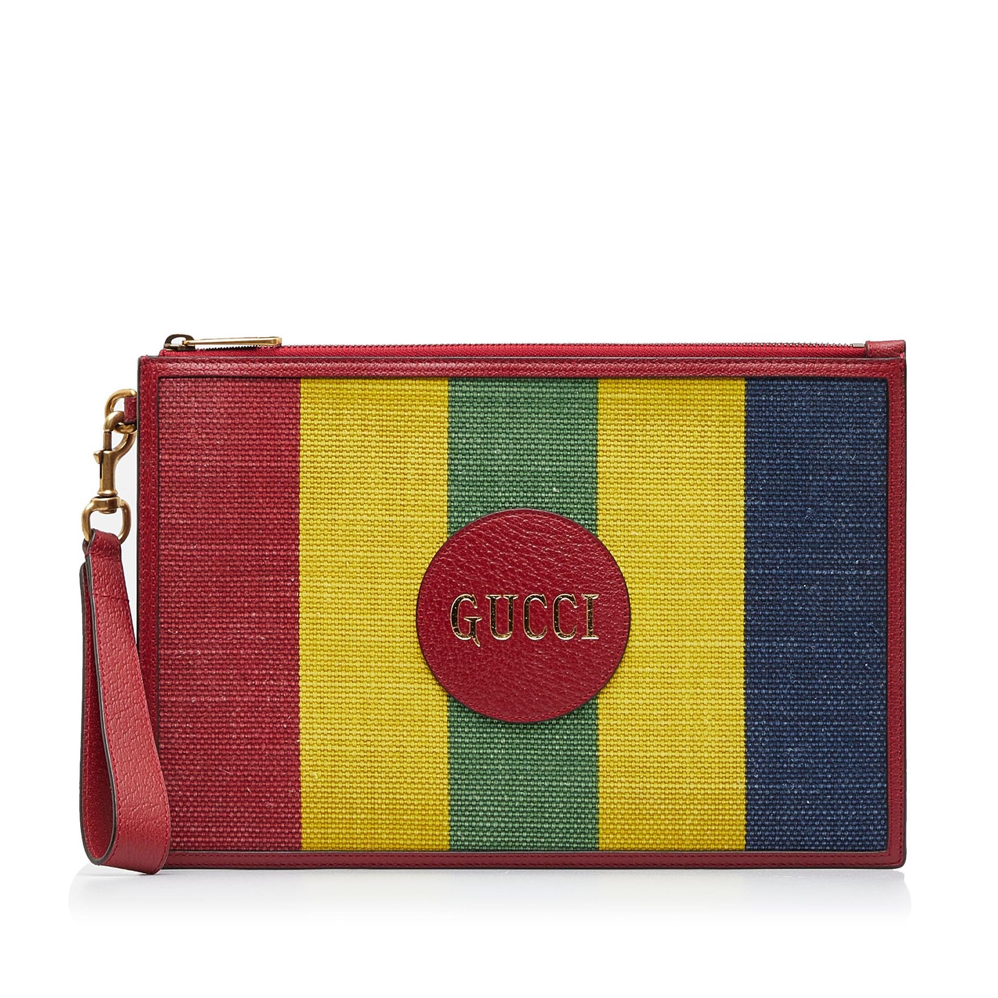 Gucci Baiadera Striped SHG-ODU98a Canvas Clutch Bag