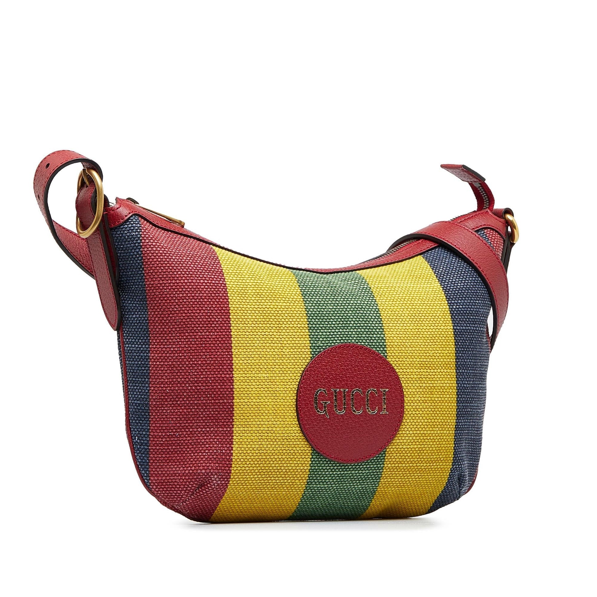 Gucci Baiadera Striped SHG-sCifOR Canvas Crossbody Bag