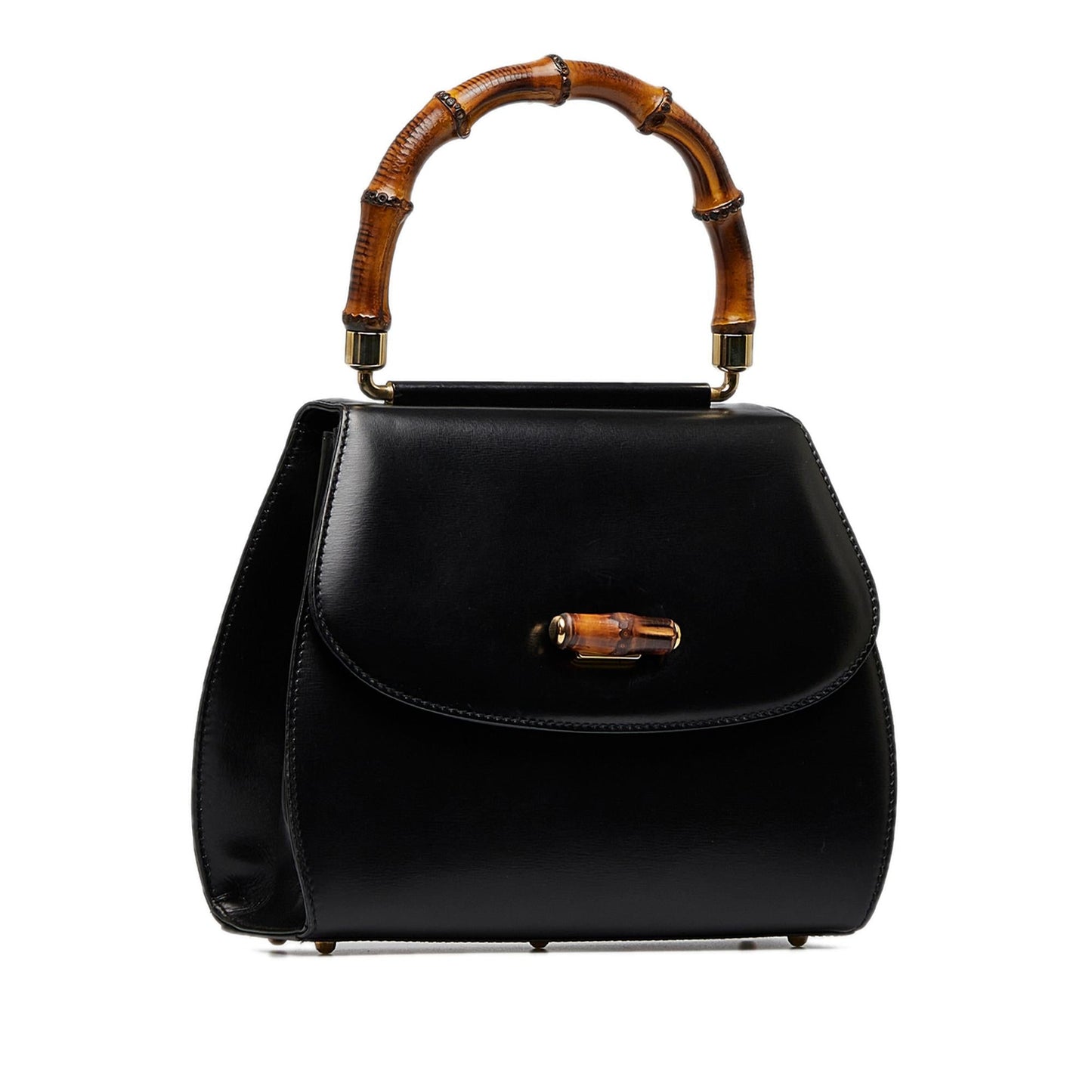 Gucci Bamboo SHG-dHyhS3 Calf Black Satchel Bag