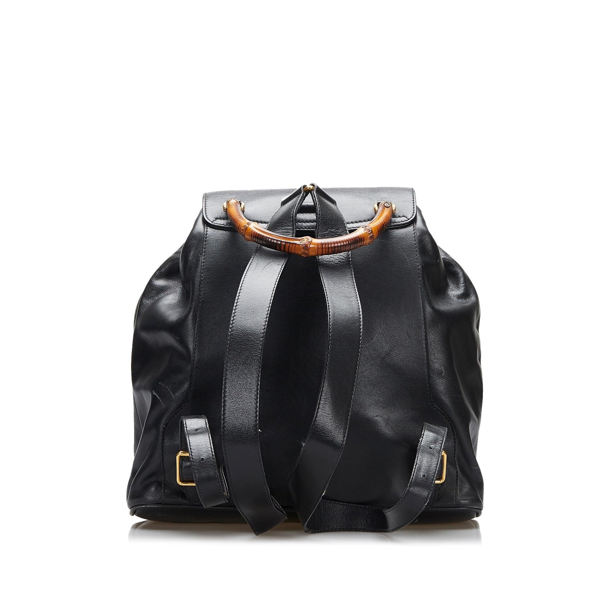 Gucci Bamboo Backpack SHG-FAWTSG Calf Black