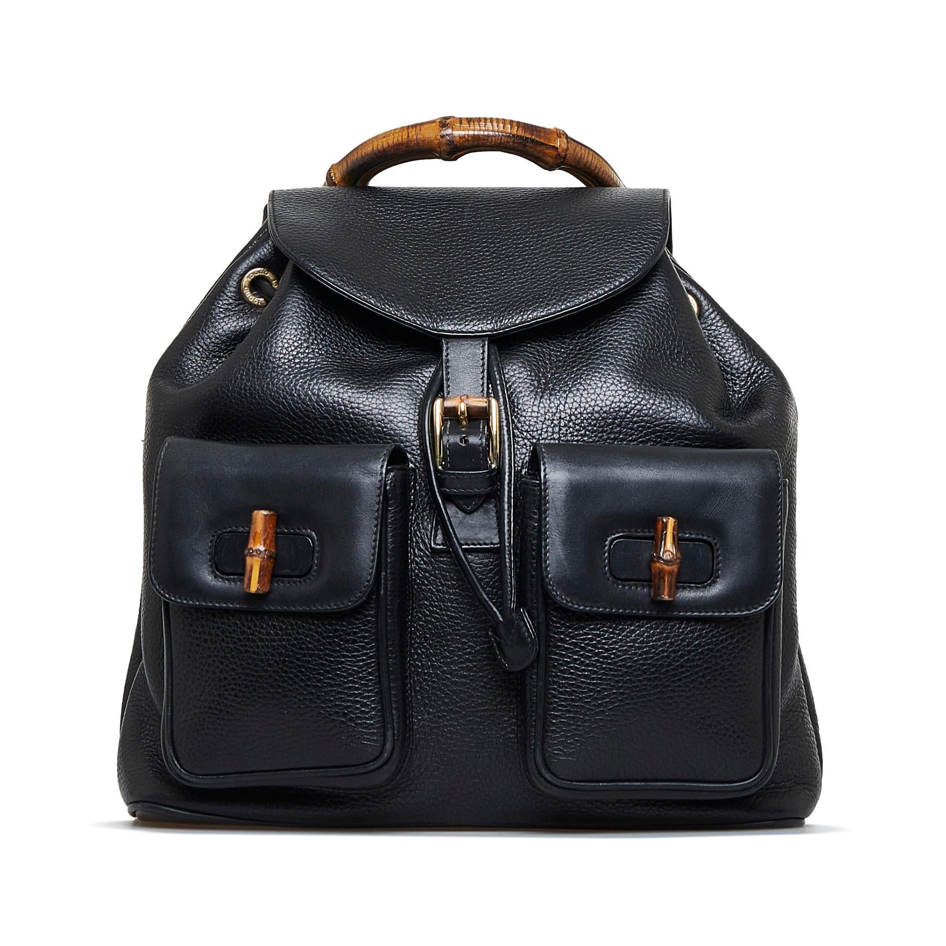 Gucci Bamboo Backpack SHG-US5cFc Calf Black