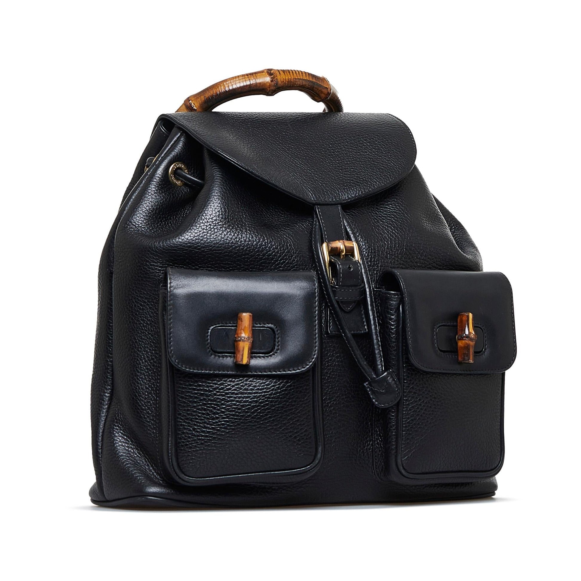 Gucci Bamboo Backpack SHG-US5cFc Calf Black