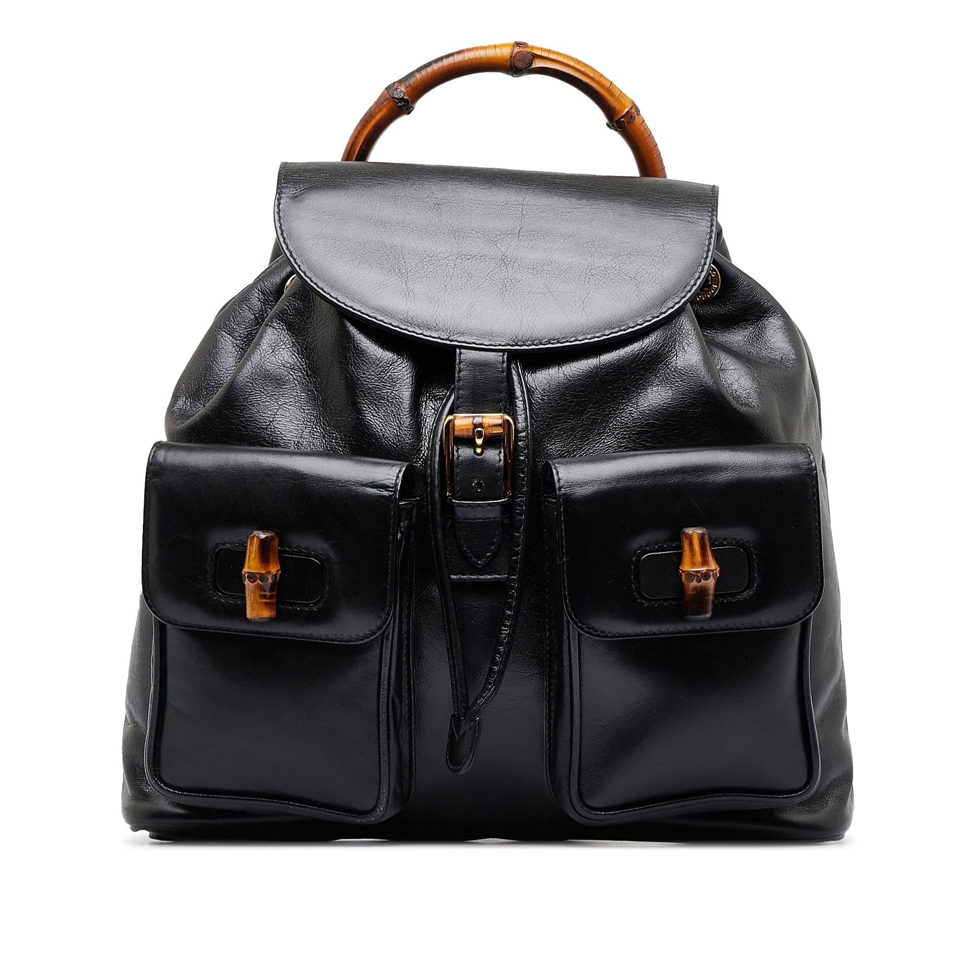 Gucci Bamboo Backpack SHG-yxcb3j Calf Black
