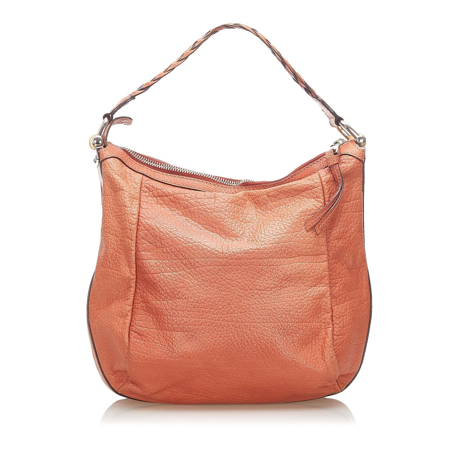 Gucci Bamboo Bar SHG Leather Calf Orange Shoulder Bag