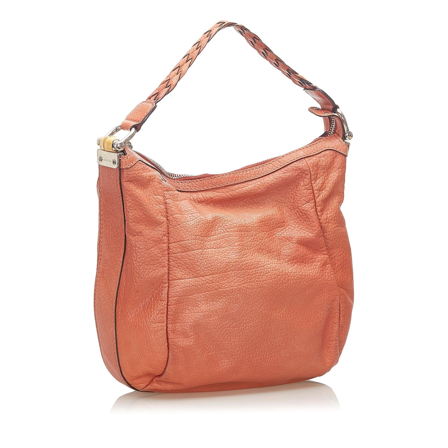 Gucci Bamboo Bar SHG Leather Calf Orange Shoulder Bag