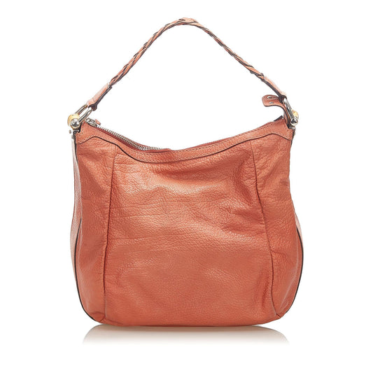 Gucci Bamboo Bar SHG Leather Calf Orange Shoulder Bag Bag Shg