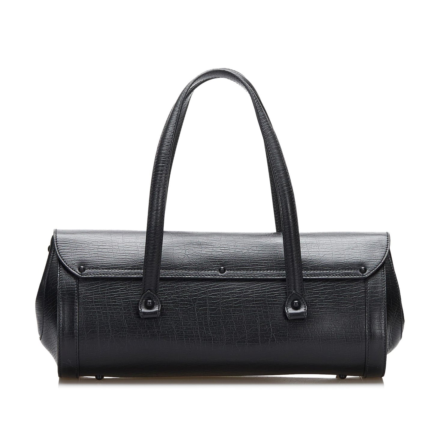 Gucci Bamboo Bullet SHG-mV1Nbs Calf Black Satchel Bag