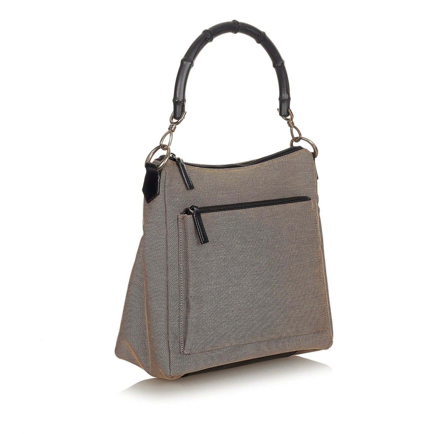 Gucci Bamboo SHG-fCN2xU Canvas Brown Satchel Bag