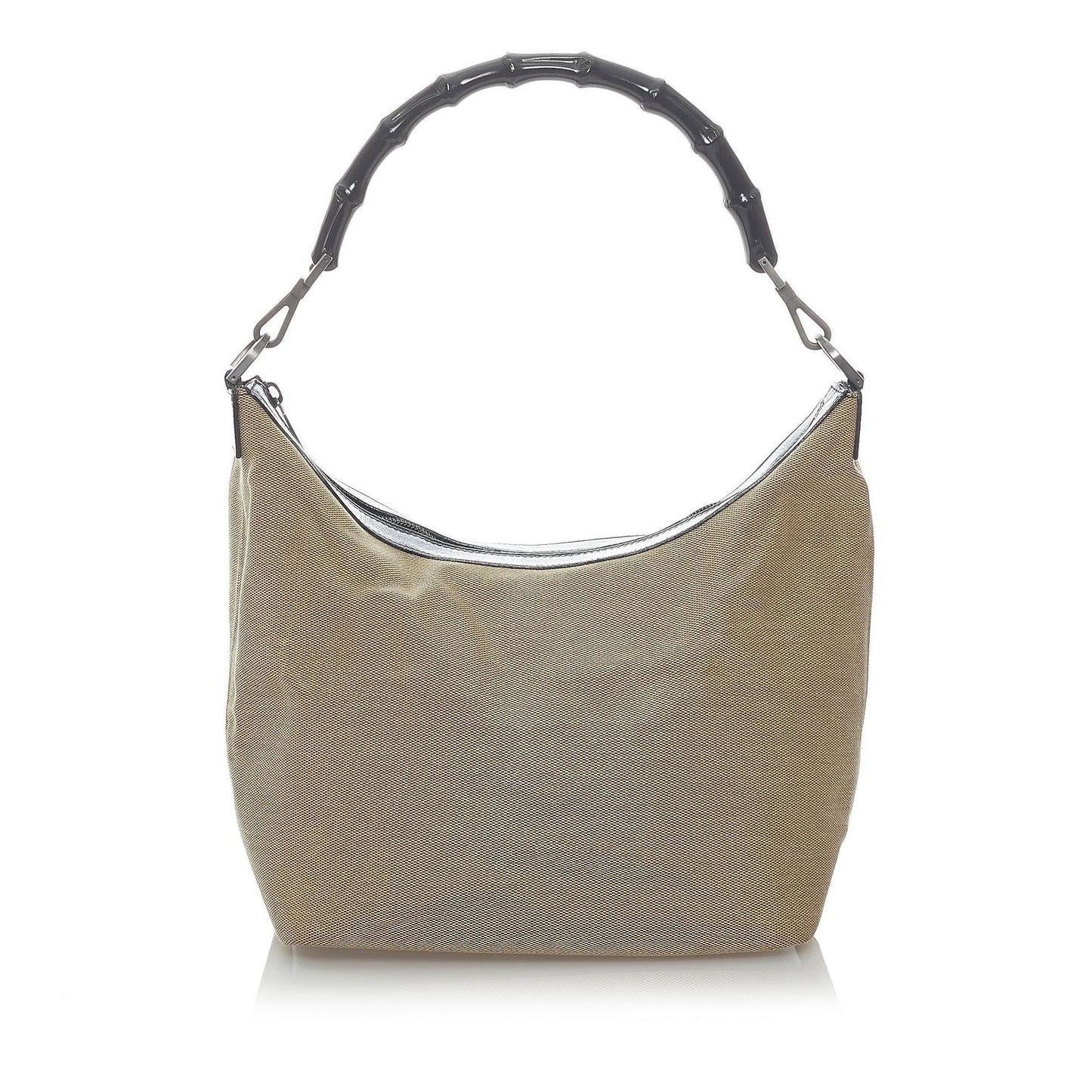 Gucci Bamboo SHG-UFHCRv Canvas Black Brown Shoulder Bag