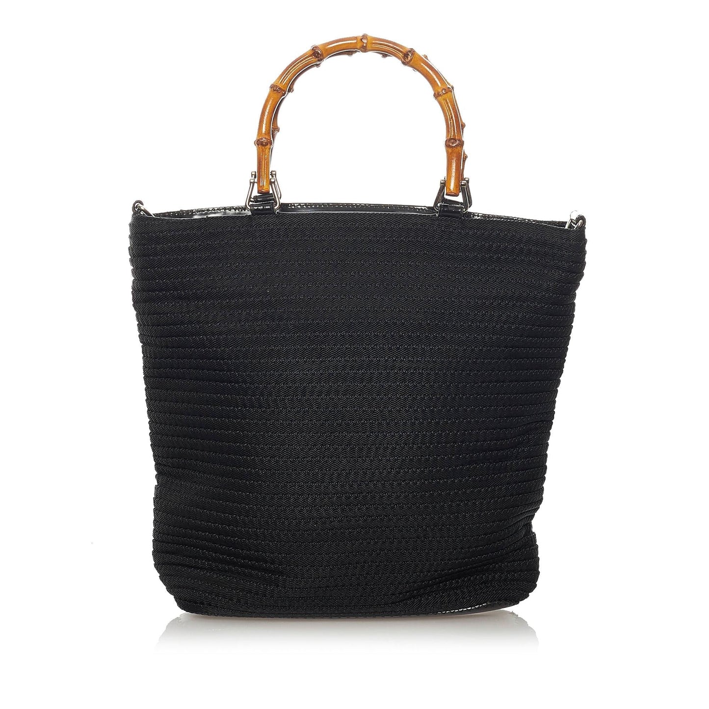 Gucci Bamboo SHG Canvas Black Tote Bag