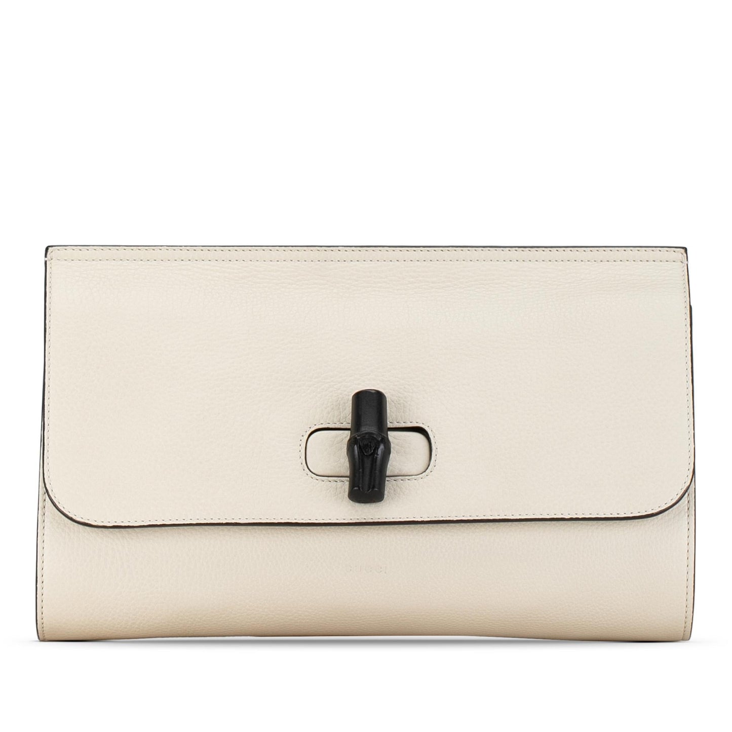 Gucci Bamboo Daily SHG-2q7lJR Leather Calf White Clutch Bag