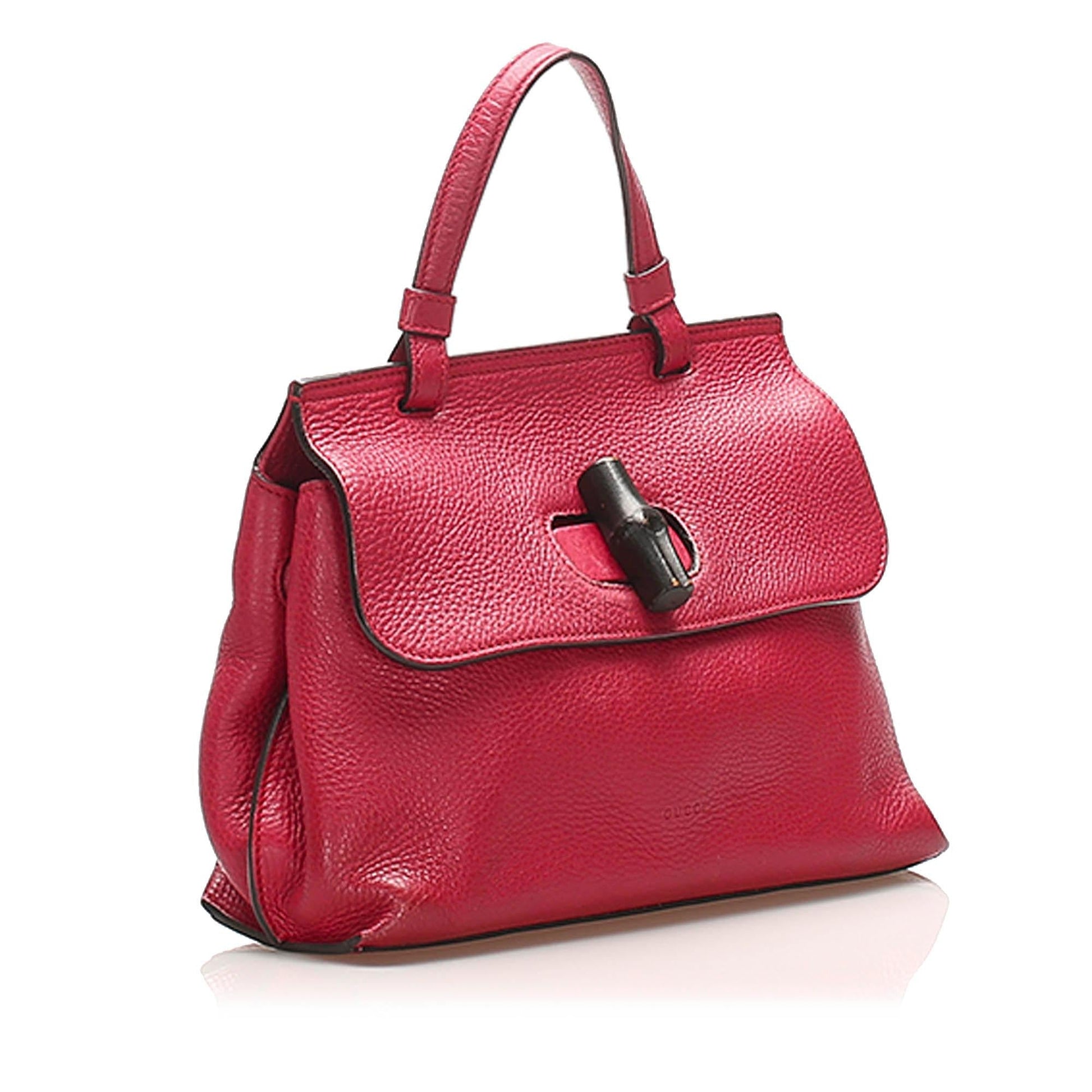 Gucci Bamboo Daily SHG Leather Calf Pink Satchel Bag