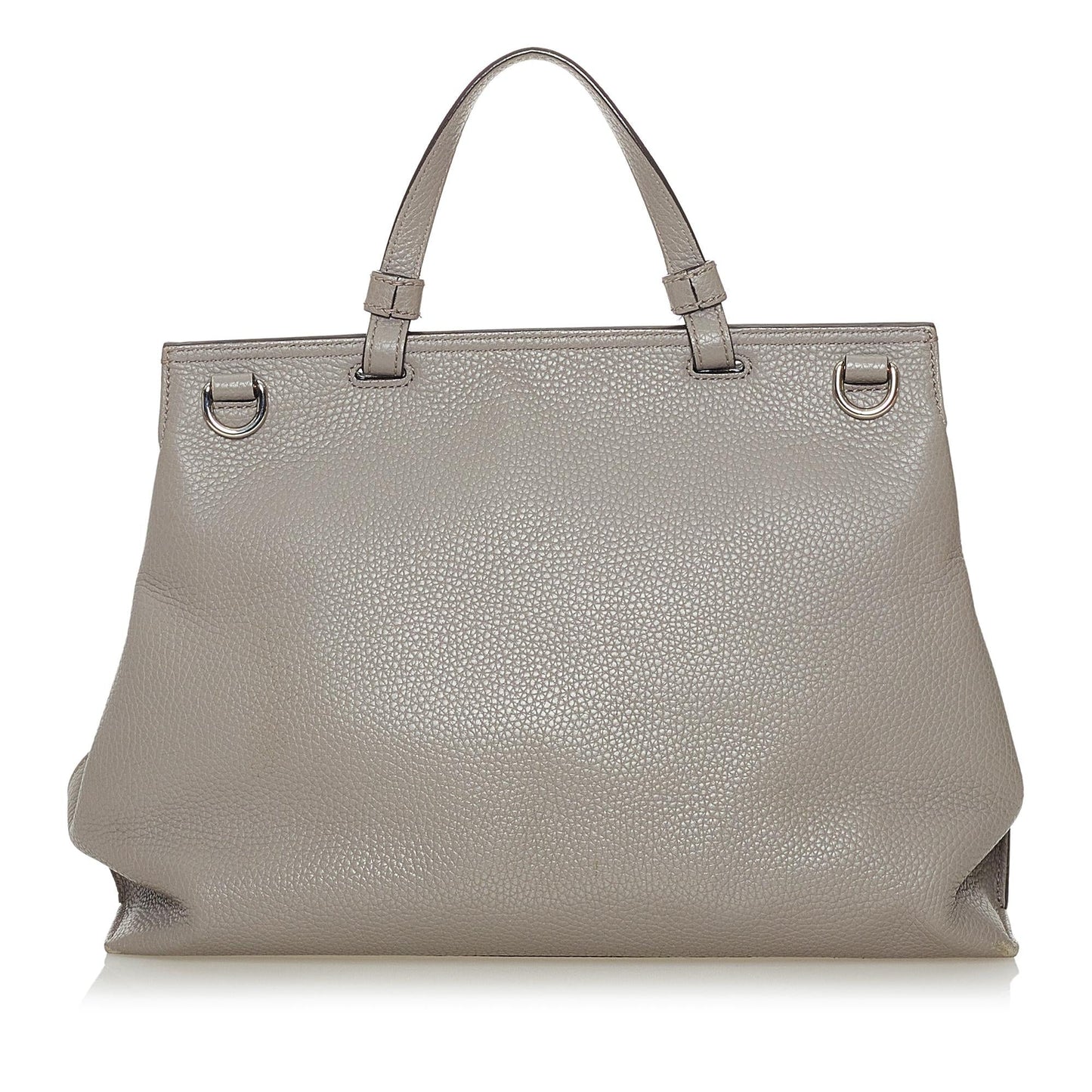Gucci Bamboo Daily SHG Leather Calf Grey Satchel Bag Satchel Shg