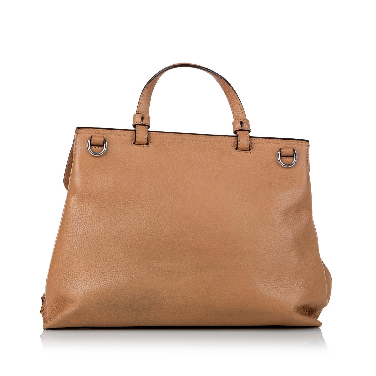 Gucci Bamboo Daily SHG Leather Calf Brown Satchel Bag 4