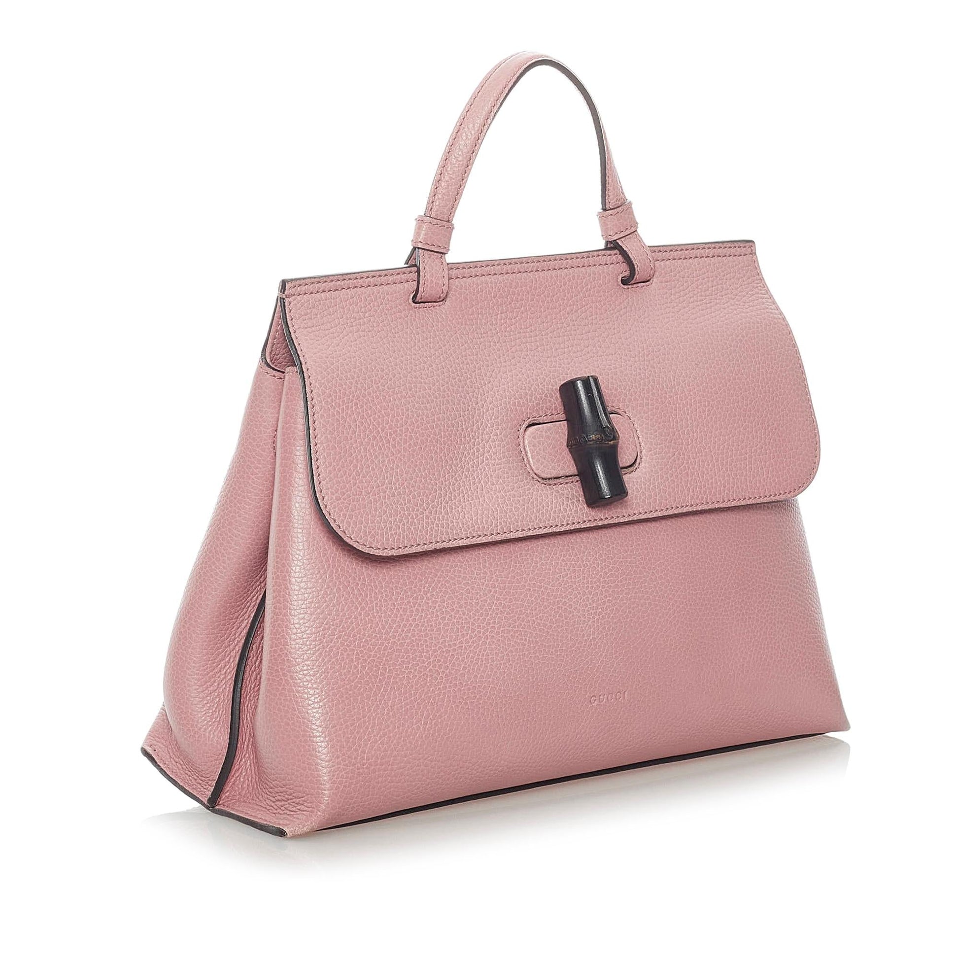 Gucci Bamboo Daily SHG Leather Calf Brown Satchel Bag 5