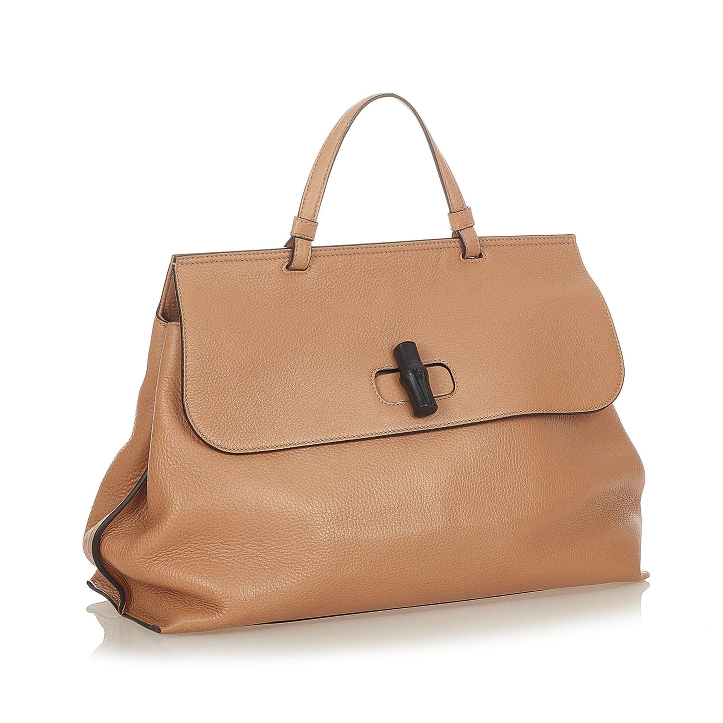Gucci Bamboo Daily SHG Leather Calf Brown Satchel Bag 6
