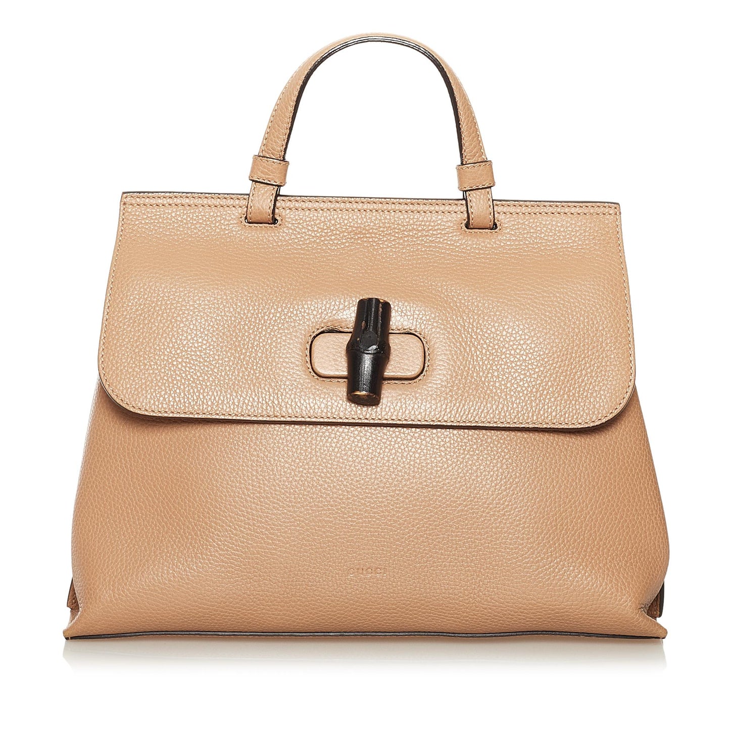 Gucci Bamboo Daily SHG Leather Calf Brown Satchel Bag