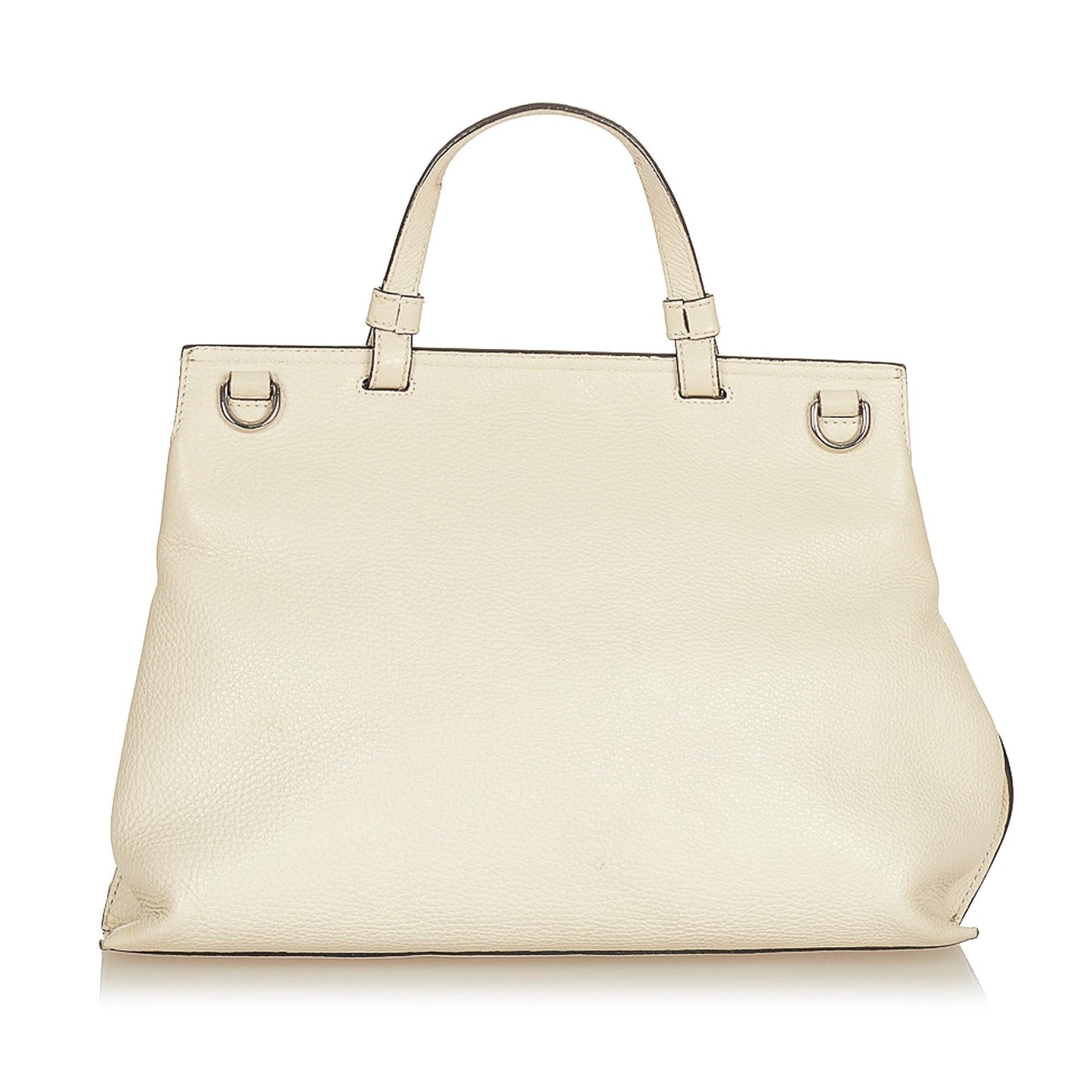 Gucci Bamboo Daily SHG Leather Calf White Satchel Bag 3
