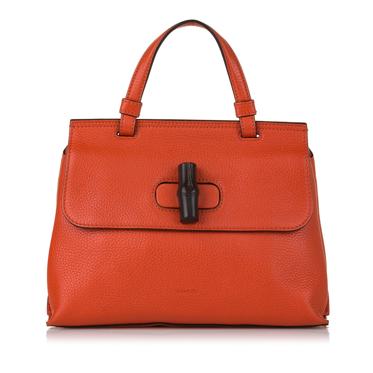 Gucci Bamboo Daily SHG-MoDutB Leather Calf Orange Satchel Bag
