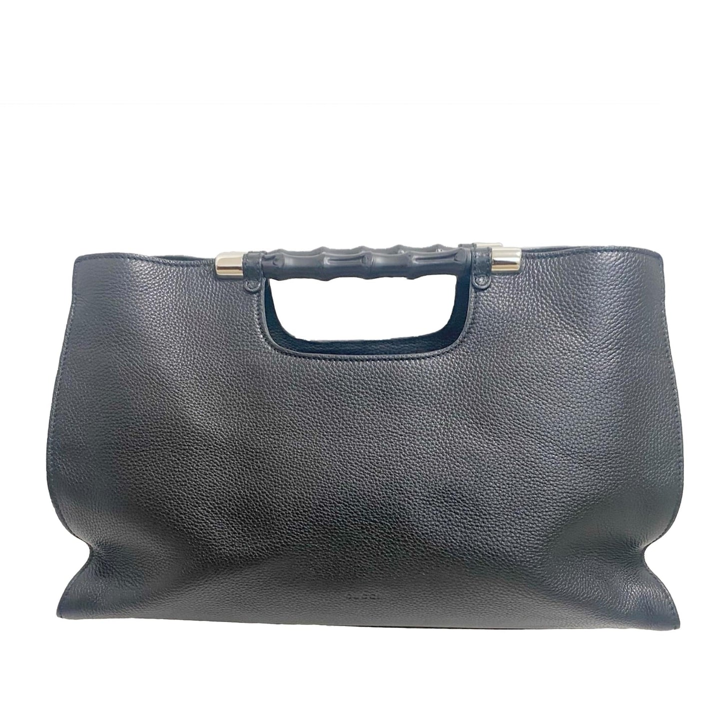 Gucci Bamboo Daily SHG-1Eln0E Calf Black Satchel Bag