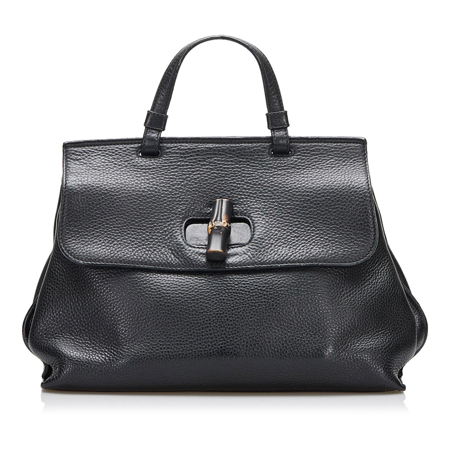 Gucci Bamboo Daily SHG-HOCpAI Calf Black Satchel Bag