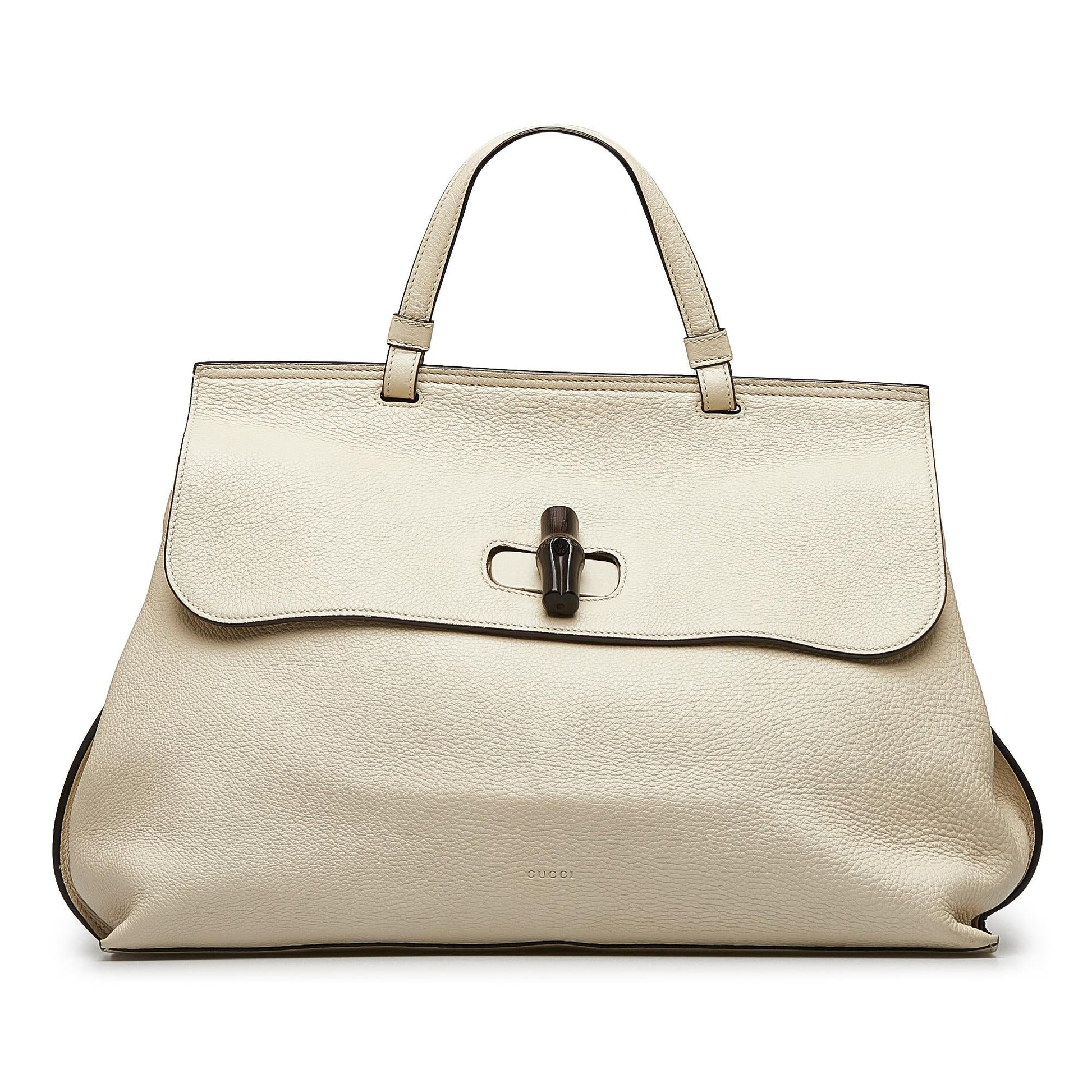 Gucci Bamboo Daily SHG-mIaeBb Calf Brown Satchel Bag