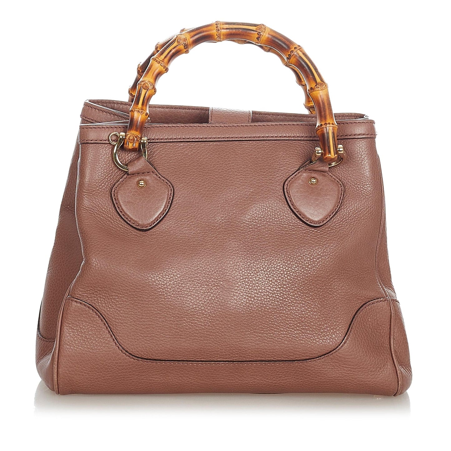 Gucci Bamboo Diana SHG Leather Calf Brown Satchel Bag