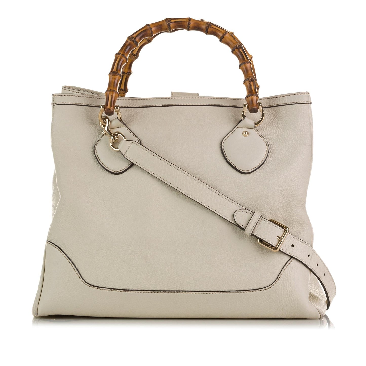 Gucci Bamboo Diana SHG-s61KsH Calf White Satchel Bag