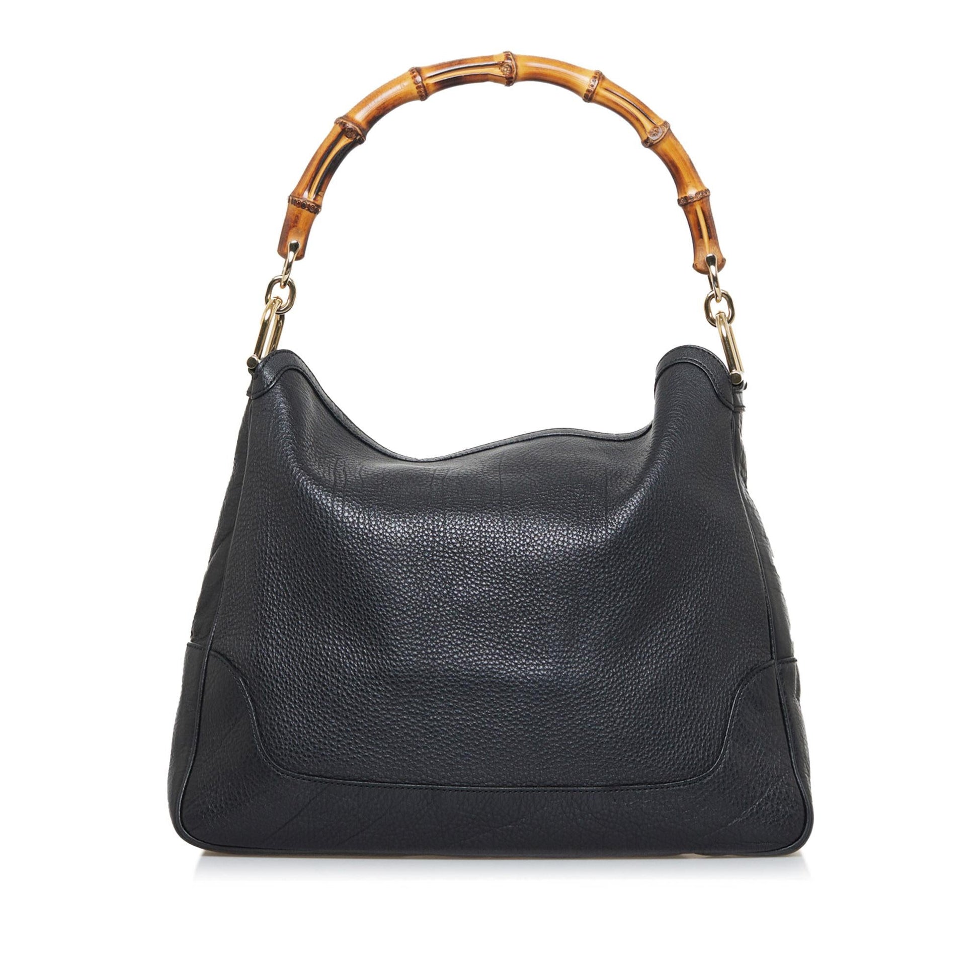 Gucci Bamboo Diana SHG-mvpU53 Calf Black Satchel Bag
