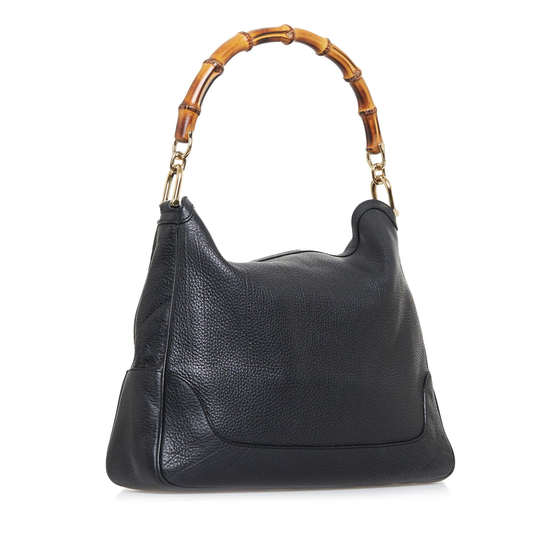 Gucci Bamboo Diana SHG-mvpU53 Calf Black Satchel Bag