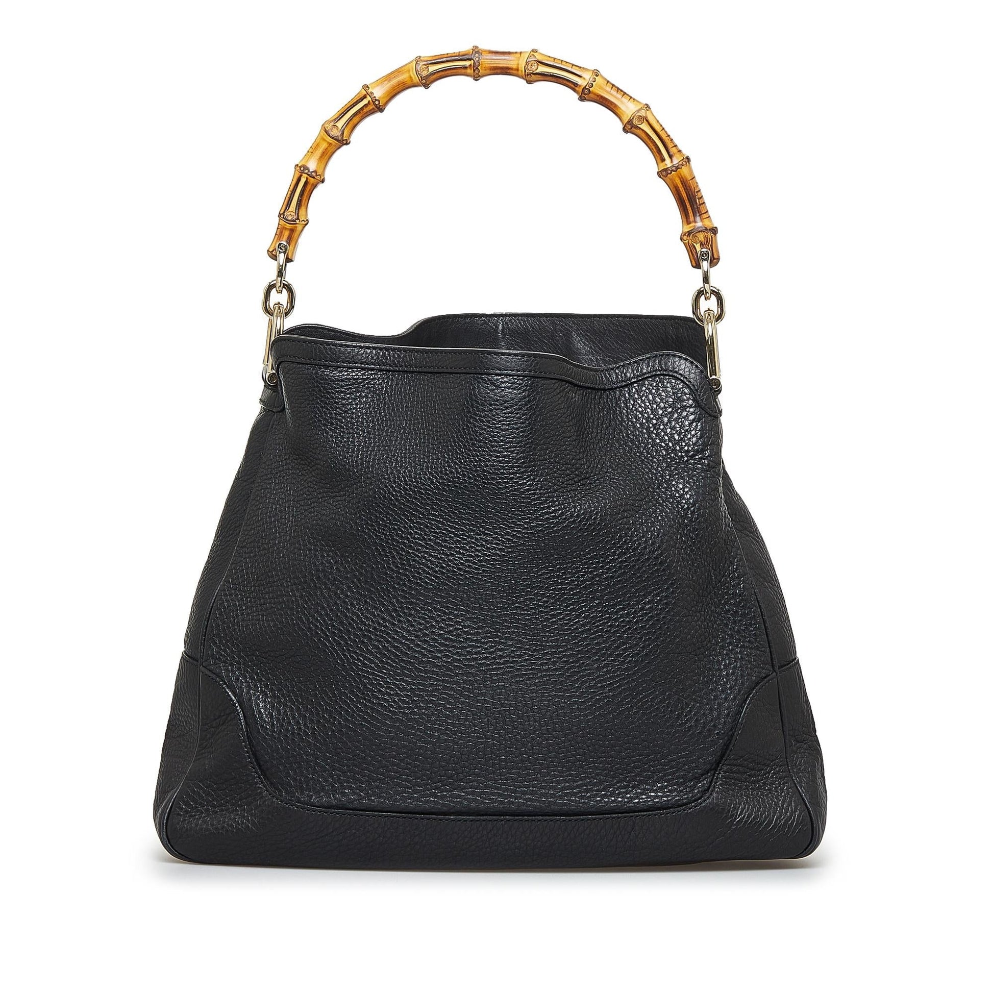 Gucci Bamboo Diana SHG-eSo7Dz Calf Black Satchel Bag