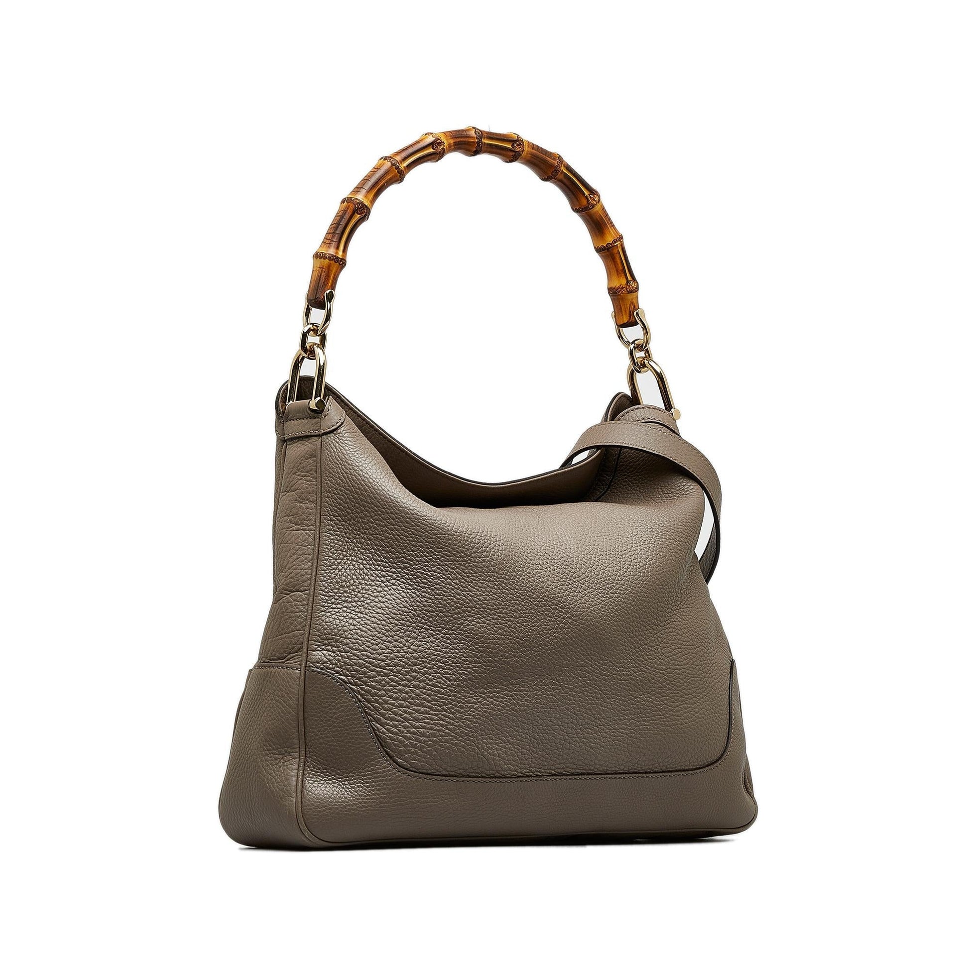 Gucci Bamboo Diana SHG-lh8SGZ Calf Brown Satchel Bag