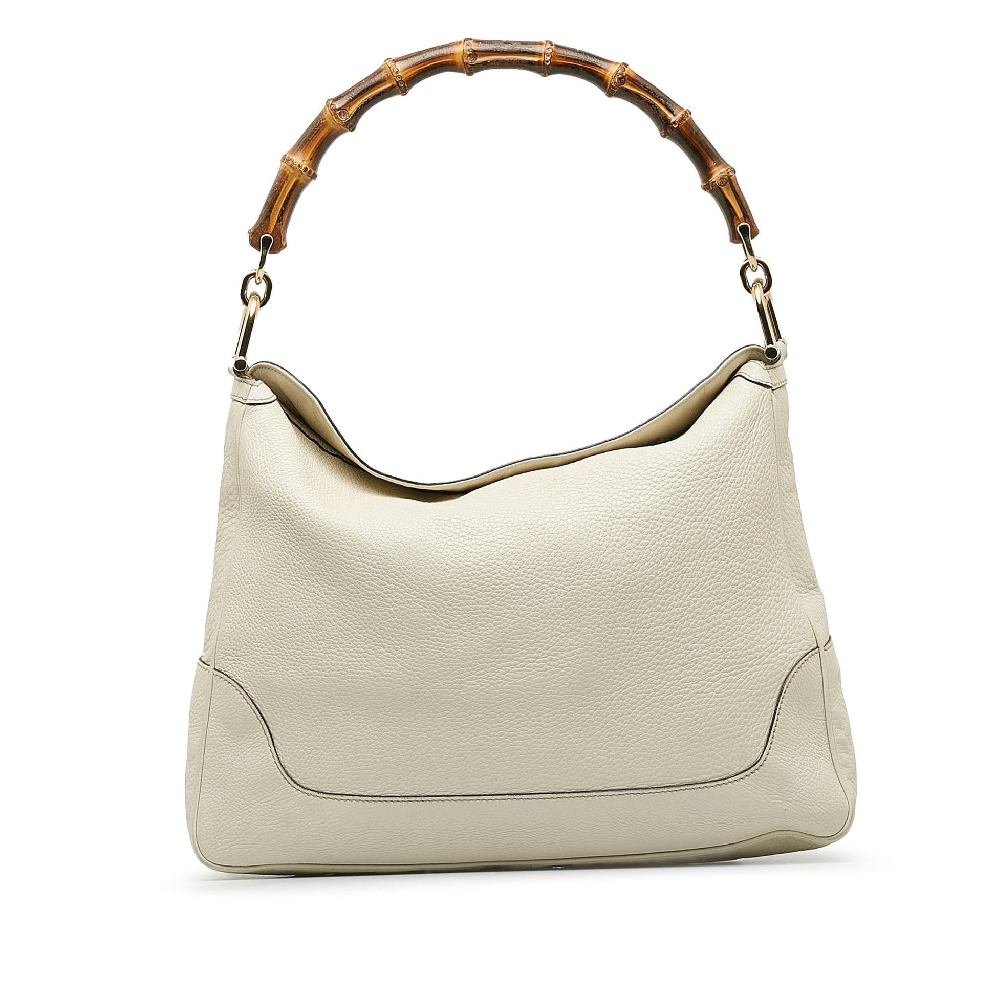 Gucci Bamboo Diana SHG-kEnJle Calf White Satchel Bag