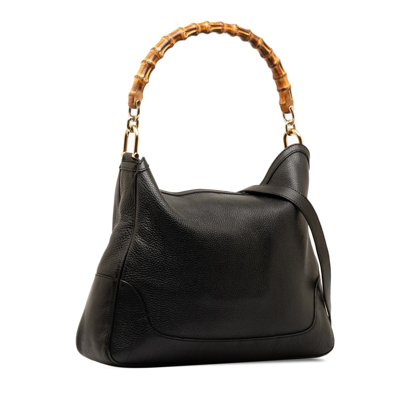 Gucci Bamboo Diana SHG-yjShr3 Calf Black Satchel Bag