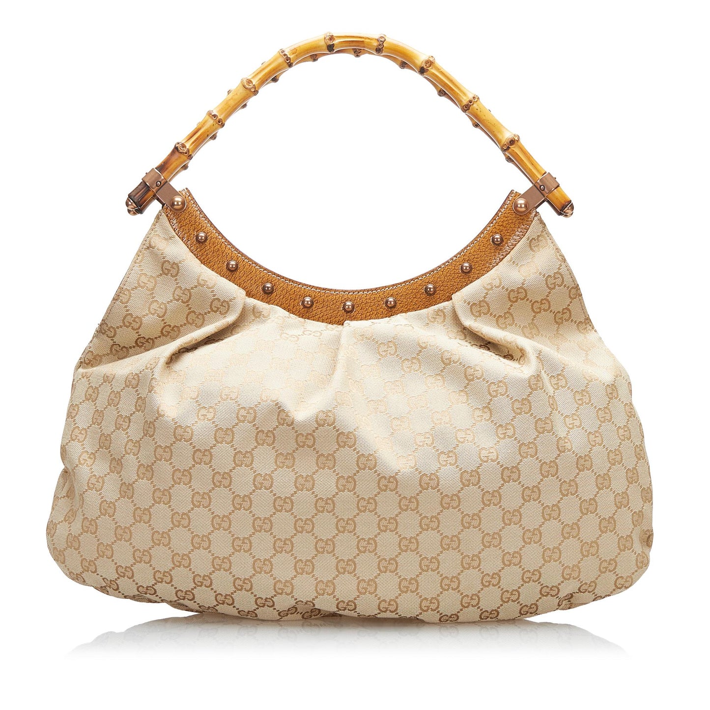 Gucci Bamboo GG SHG-LcTL5C Canvas Brown Shoulder Bag