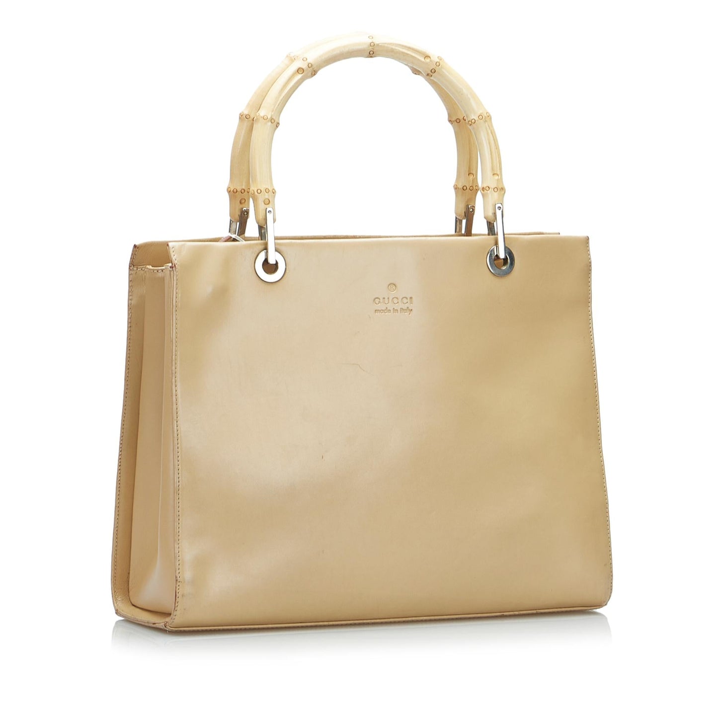 Gucci Bamboo SHG-rRJnZk Calf Brown Satchel Bag