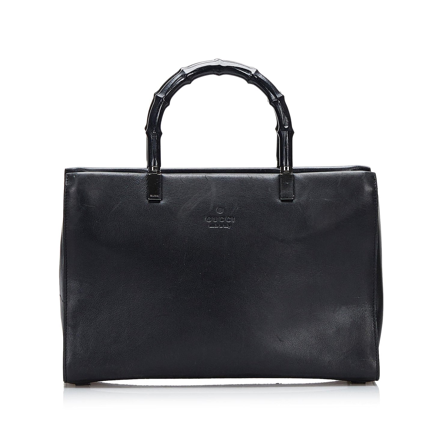 Gucci Bamboo SHG-EJQgIQ Calf Black Satchel Bag