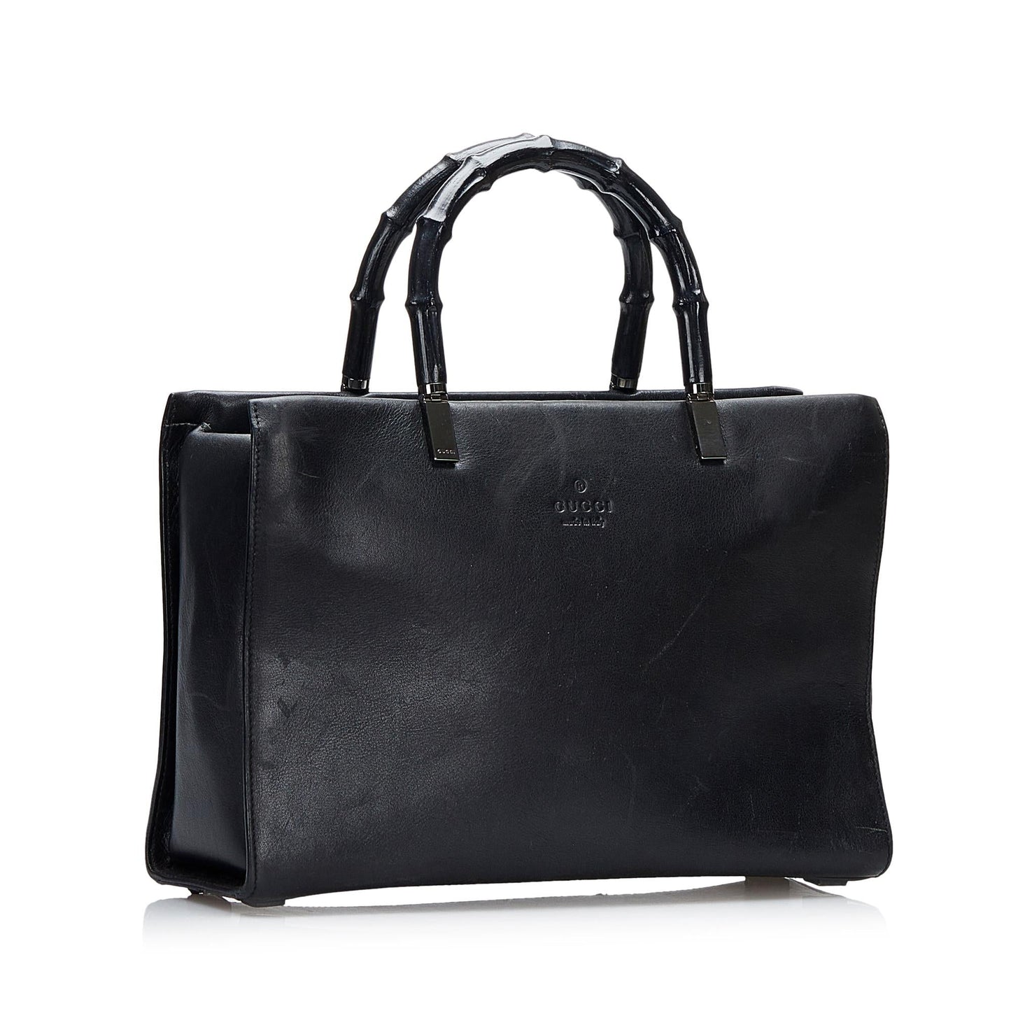 Gucci Bamboo SHG-EJQgIQ Calf Black Satchel Bag
