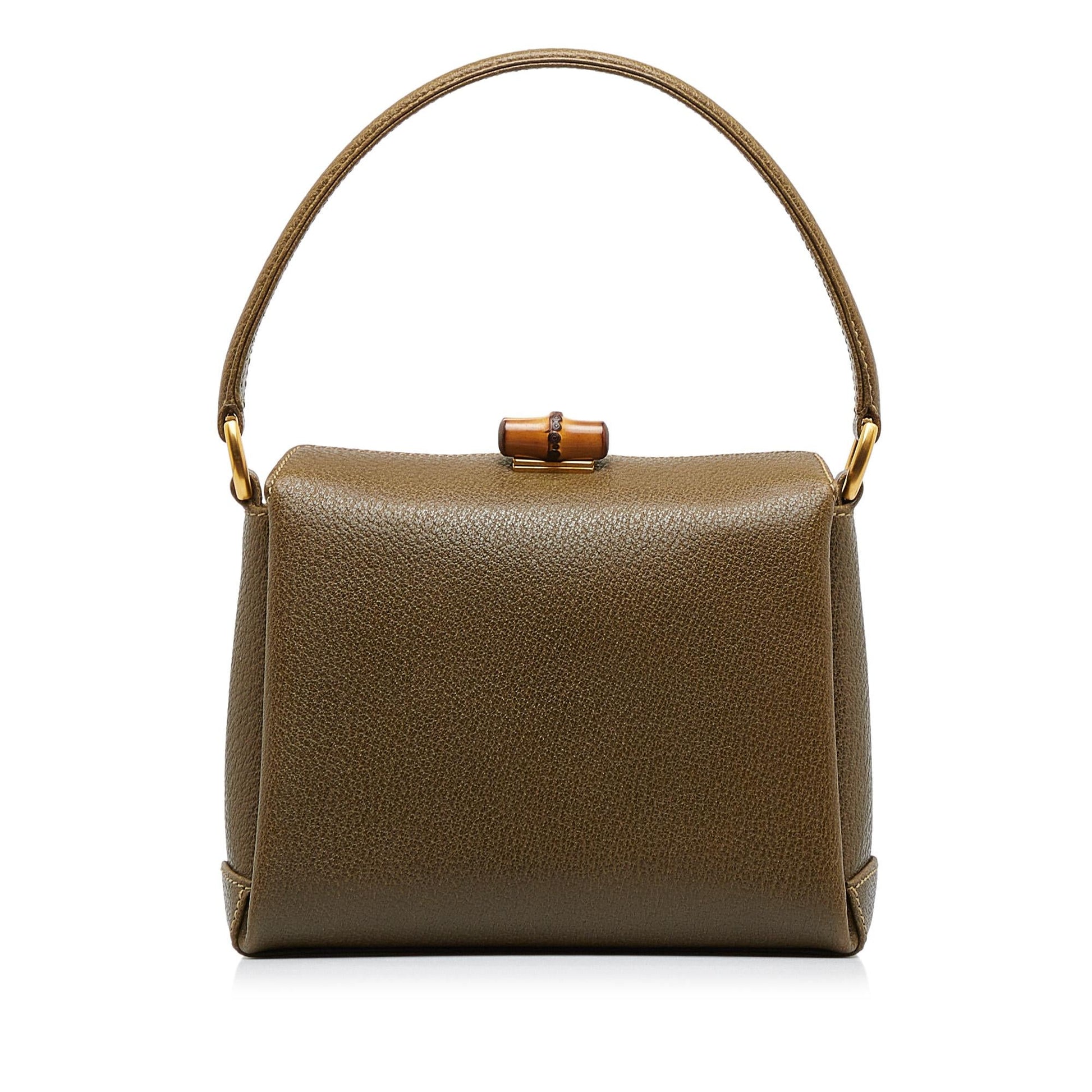 Gucci Bamboo SHG-RghuBk Calf Brown Satchel Bag