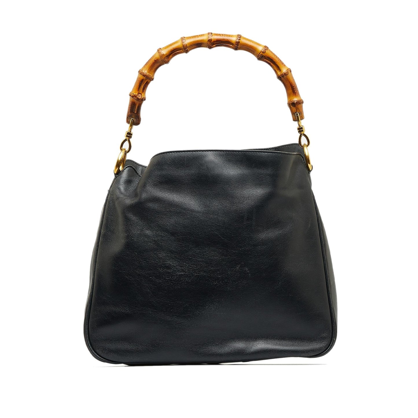 Gucci Bamboo SHG-sEAta4 Calf Black Satchel Bag