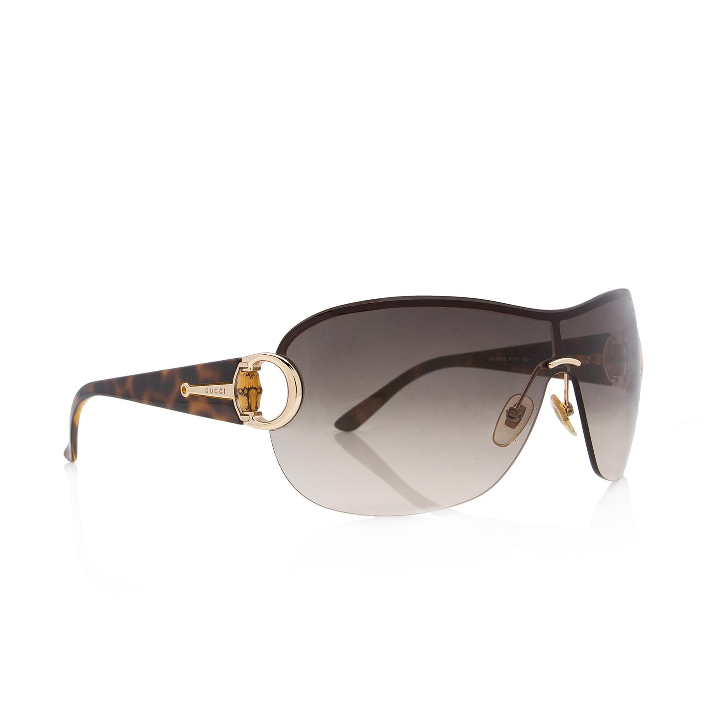 Gucci Bamboo Horsebit Sunglasses SHF Brown Gold Accessory