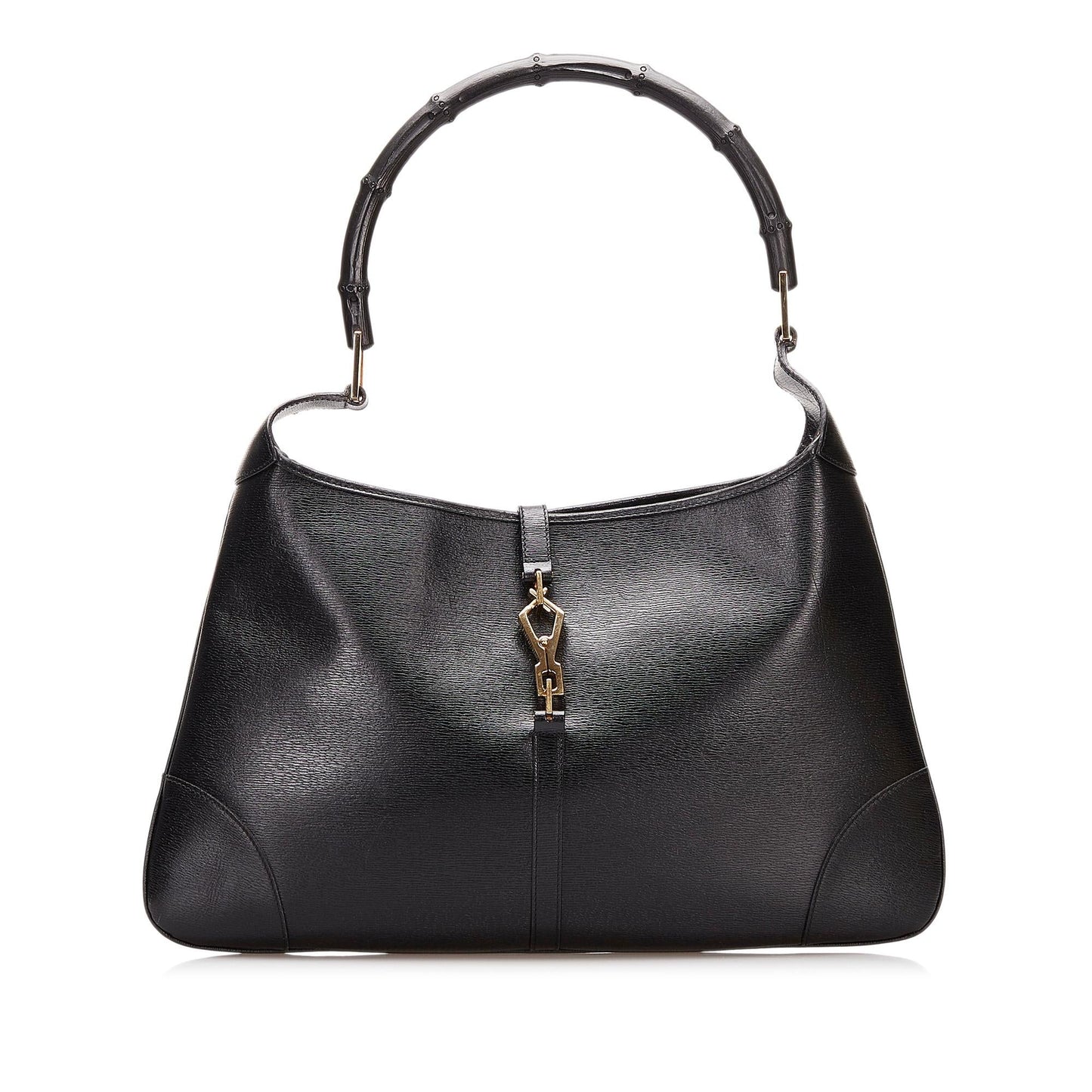 Gucci Bamboo Jackie SHG Leather Calf Black Shoulder Bag